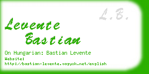 levente bastian business card